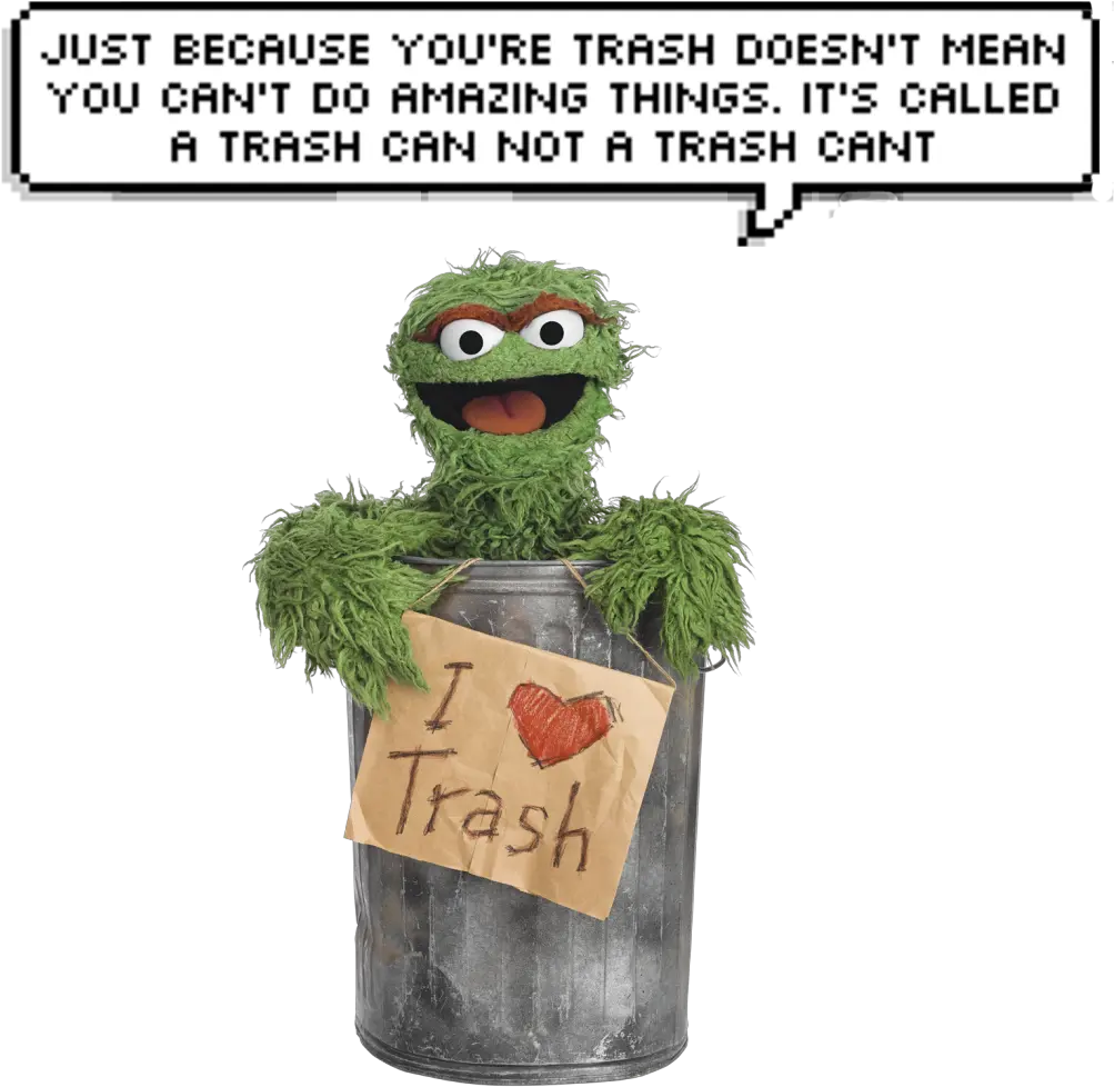 Grouch I Love Transparent Png Image Trash Can From Sesame Street Oscar The Grouch Png