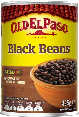 Black Beans Mexican Recipe Products Old El Paso Au Old El Paso Black Beans Mild Png Beans Transparent