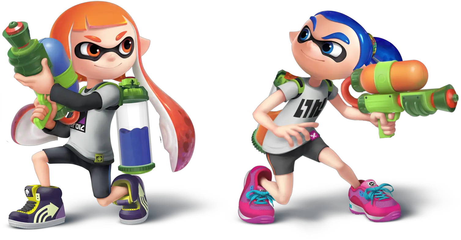 Download Hd Thumbnail Inkling Girl And Inkling Boy Inkling Boy And Inkling Girl Png Inkling Png