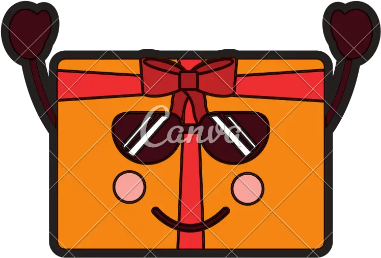 Gift Box Happy Sunglasses Emoji Icon Image Icons By Canva Illustration Png Sunglasses Emoji Transparent