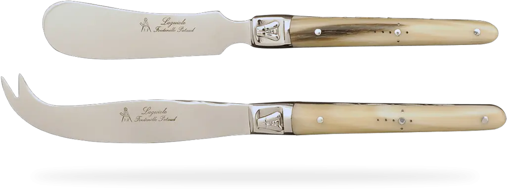 Laguiole Cheese U0026 Butter Set Real Horn Tip Ltbfpc Knife Png Butter Knife Png