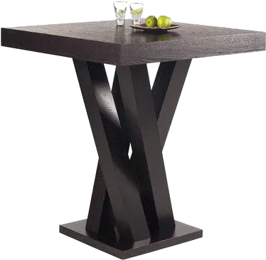Solid Wood Cross Legs Side Table For Corners Dark Finish Sunpan Bar Table Png Wood Cross Png