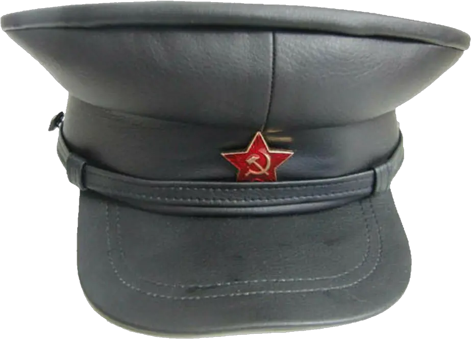 Russianrevolution Leather Vinyl Hat Transparent Background Soviet Hat Png Soviet Hat Transparent