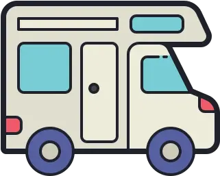 Camper Icon In Color Hand Drawn Style Commercial Vehicle Png Rv Icon