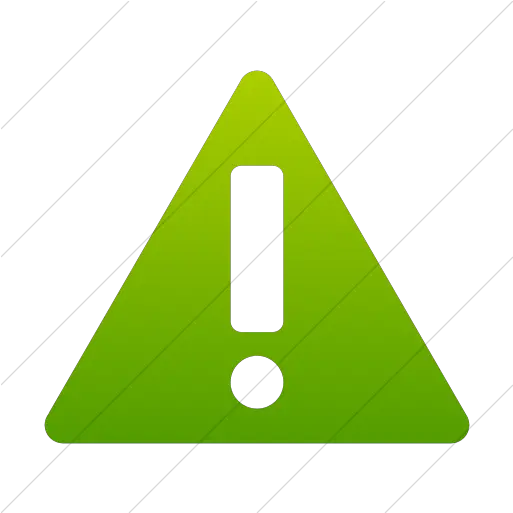 Iconsetc Simple Green Gradient Foundation 3 Alert Icon Green Triangle Alert Icon Png Alert Png