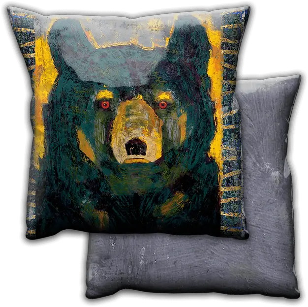 Firefly Black Bear Pillow Decorative Png Black Bear Png