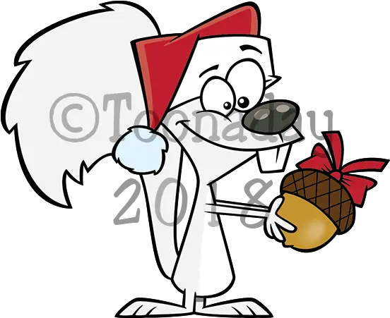 Christmassquirrel Fictional Character Png Cartoon Christmas Hat Png