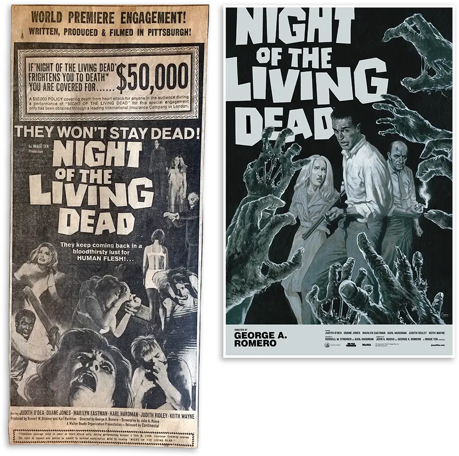 Cmon Night Of The Living Dead Poster Png Bite Mark Png