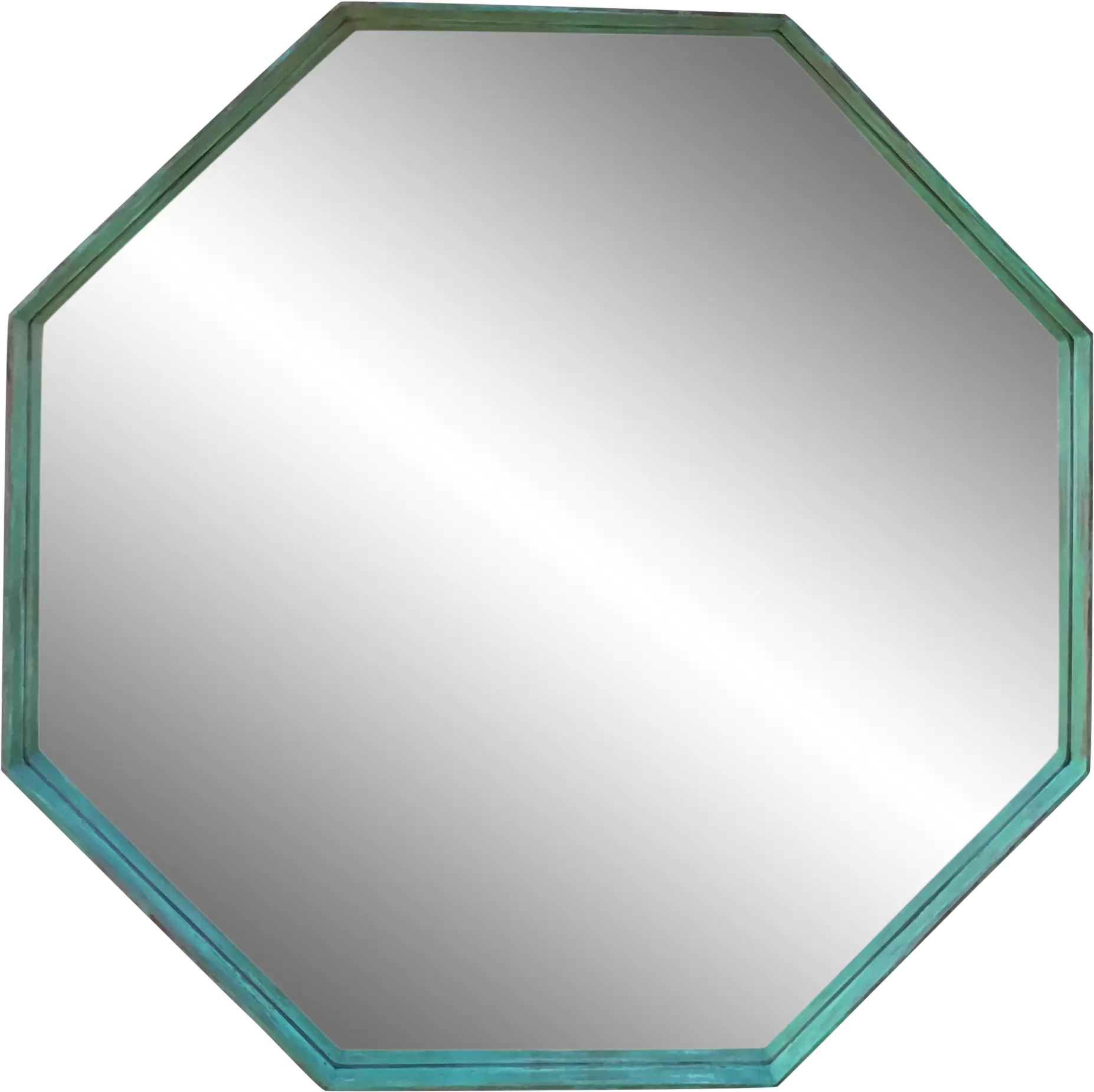 A One Of Kind Hexagon Shaped Bronze Mirror Beautiful Hexagon Mirror Transparent Png Hexagon Shape Png
