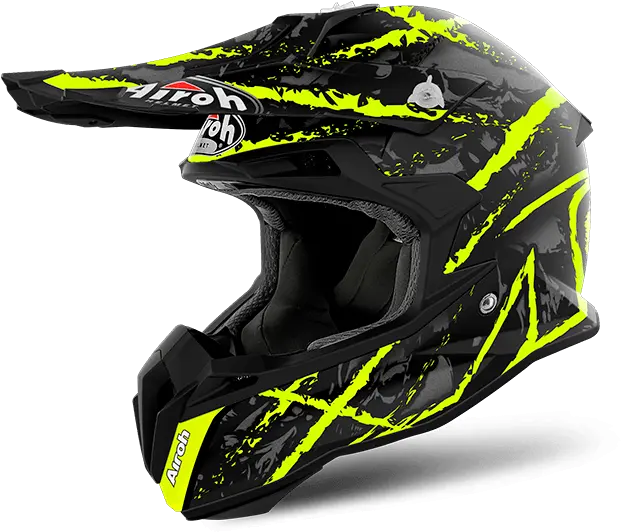 Airoh Terminator Open Vision Carnage Yellow Helmet Terminator Airoh Png Carnage Png