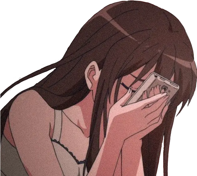 Sad Cryinggirl Sticker Girl Anime Icons Sad Png Aesthetic Anime Girl Icon