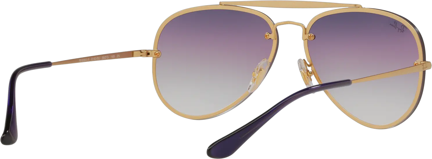 Download Sunglasses Ray Ban Aviator Blaze Gold Matte Rb3584n Shadow Png Ray Bans Png
