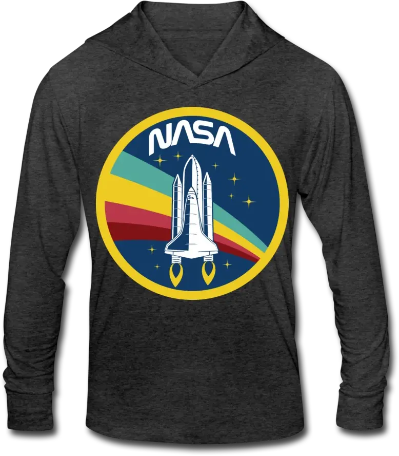 Details About Nasa Retro Logo Vintage Look Space 80u0027s Unisex Tri Blend Hoodie Shirt Space Shu Nasa T Shirt Png Retro Logo