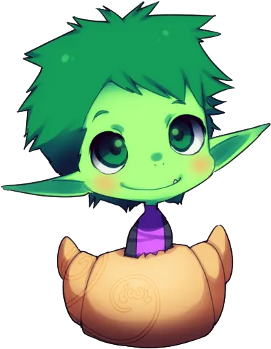 Chibi Crossaint Cute Beast Boy Png Beast Boy Png