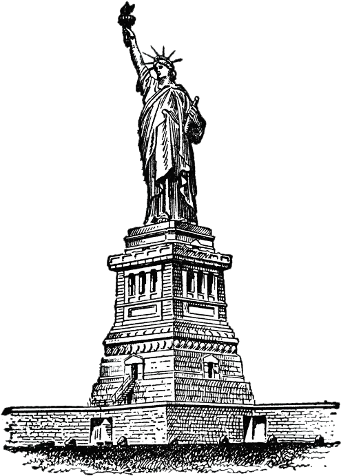 Free Vintage Digital Stamps Stamp Statue Of Liberty National Monument Png Statue Of Liberty Transparent