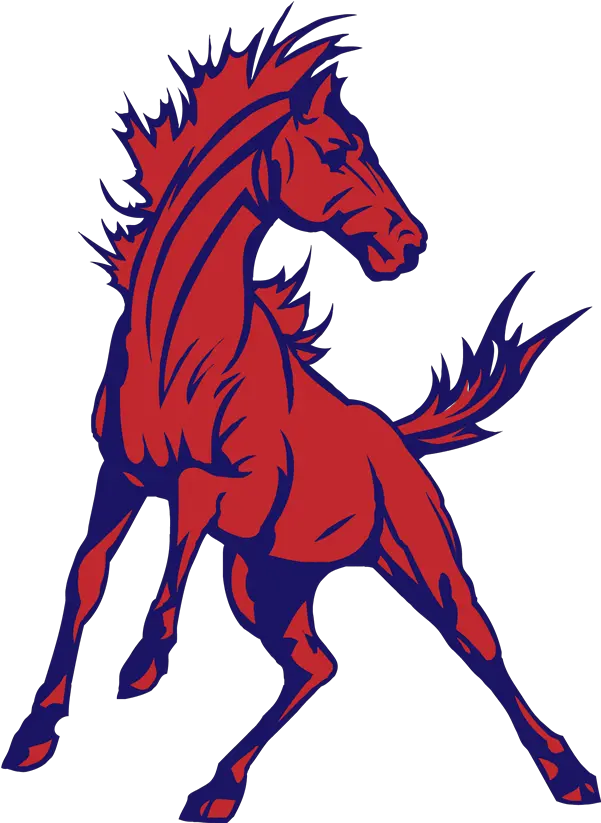 Red And Blue Mustang Horse Png Triton Regional High School Mustangs Logo Png Mustang Horse Png