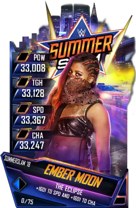 Ember Moon Wwe Supercard Aj Styles Summerslam 2018 Png Ember Moon Png