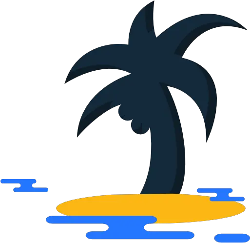 Nature Island Oasis Palm Tree Desert Tropical Icon Logo Paume Png Tropical Icon