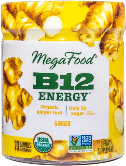 Megafood B12 Energy Ginger Gummies Hy Vee Aisles Online Megafood Png Ginger Root Icon