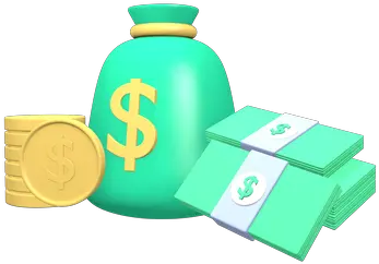 Premium Stack Of Money 3d Illustration Download In Png Obj Money Bag Stacks Of Money Icon