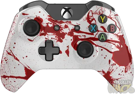 Blood Splatter White And Red Xbox One Controller Png Blood Spatter Transparent