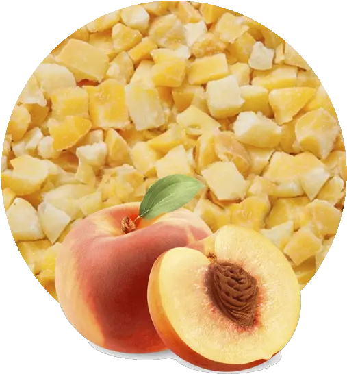 Peach Iqf Cubes Manufacturer And Supplier Lemon Concentrate Peach In Ice Cream Pastry Png Peaches Png