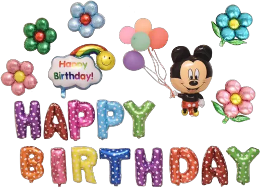 Mickey Mouse Happy Birthday Png Picture 436407 Happy Birthday Mickey Mouse Balloons Mickey Mouse Birthday Png