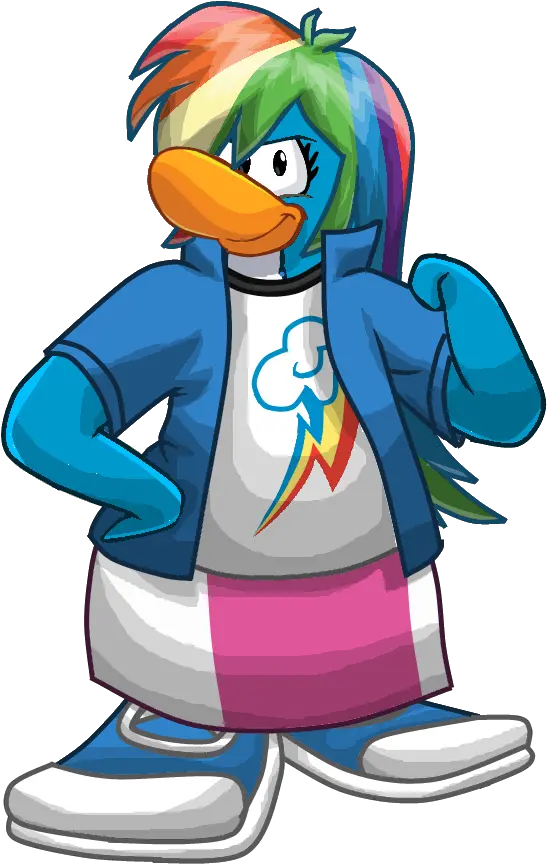 Png Club Penguin No Background Clipart Full Size Clipart Rainbow Dash Club Penguin Penguin Transparent Background