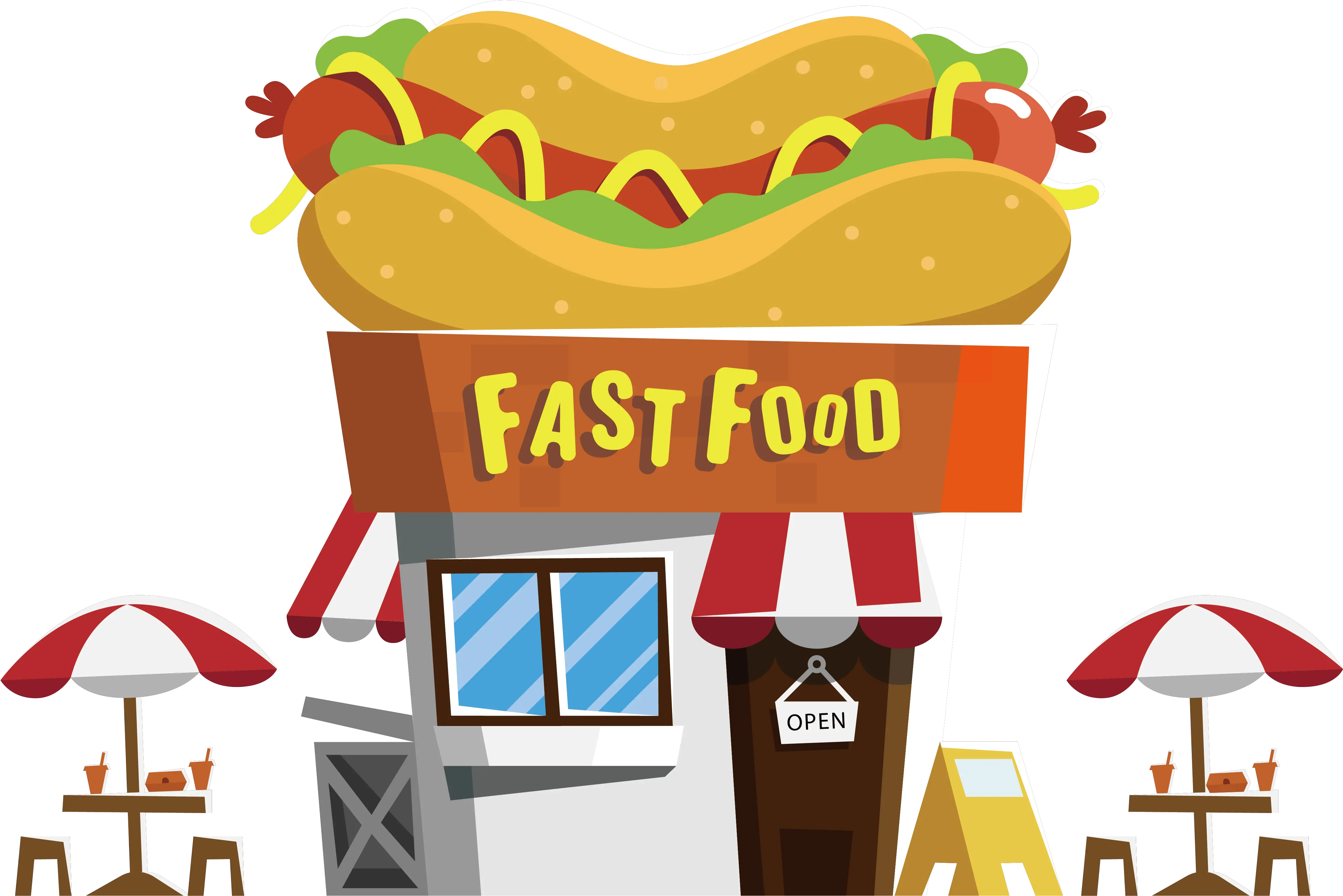 Foods Clipart Snack Transparent Free For Fast Food Restaurant Vector Png Food Clipart Transparent Background png