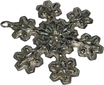 1976 Gorham Sterling Silver Snowflake Png Silver Snowflake Png