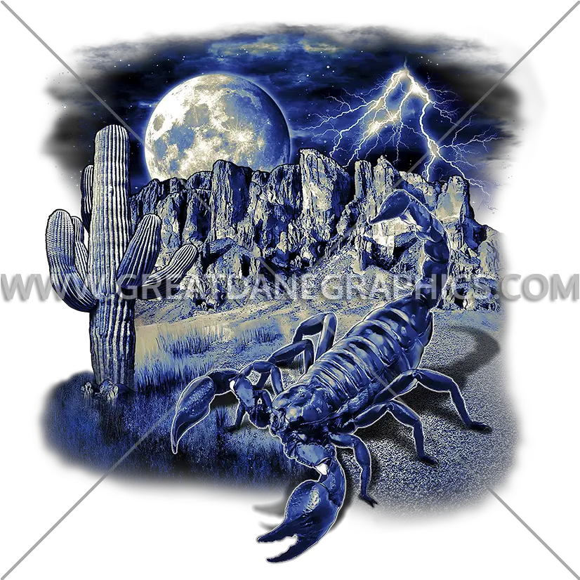 Scorpion Night Production Ready Artwork For T Shirt Printing Lunar Eclipse 2012 Png Scorpion Transparent Background