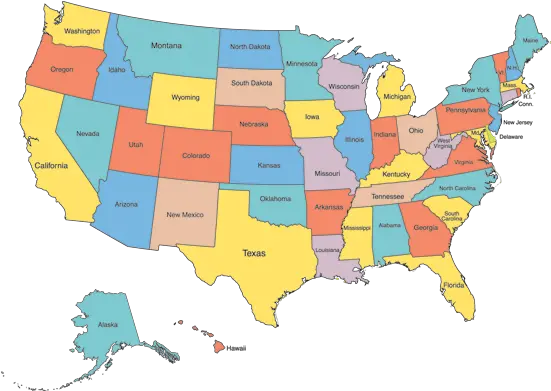 Blank Usa Map Learn The Us States Png Usa Map Png