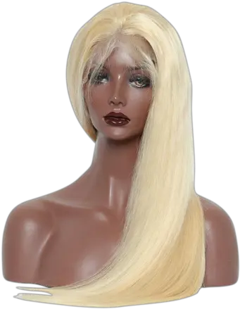 Download Hd Full Lace Wig 613 Blonde Lace Wig Transparent Lace Peruker Äkta Hår Png Blonde Wig Png