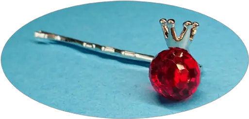 Download Hd Red Crystal Ball Crown Hairpin Crystal Ball Ruby Png Crystal Ball Png