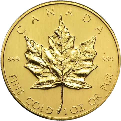 Gold Canadian Mapleleaf Unc National Treasure Rare Coins Canadian Maple Leaf Gold Coin Png Canada Maple Leaf Png