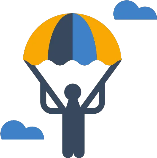 Parachutist Gliding Travel Sports And Competition Drop In Session Icon Png Parachute Icon