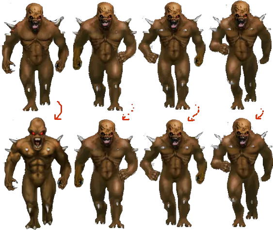 Zdoom U2022 View Topic Doom Sprites Hd 8x Version V03 Released Imp Doom 1 Png Doom Png