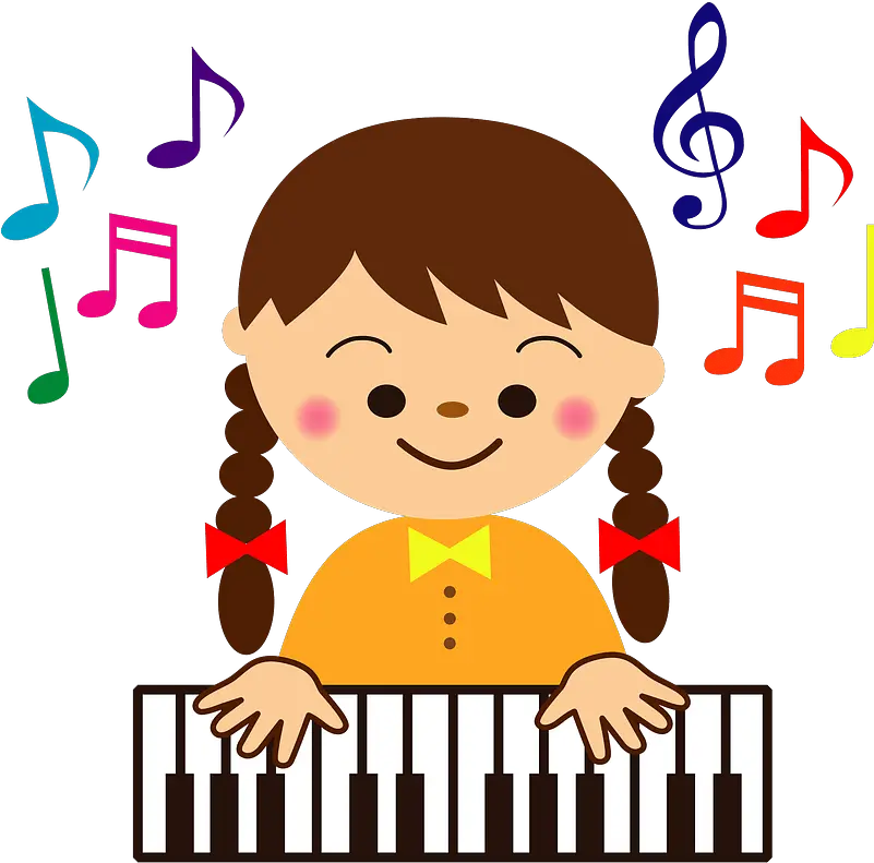 Child Girl Play Piano Clipart St Patrick Day Music Activities Png Piano Clipart Transparent