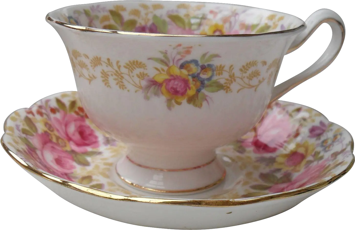 Beautiful Footed Royal Albert Serena Pattern Avon Beautiful Teacup Png Teacup Png