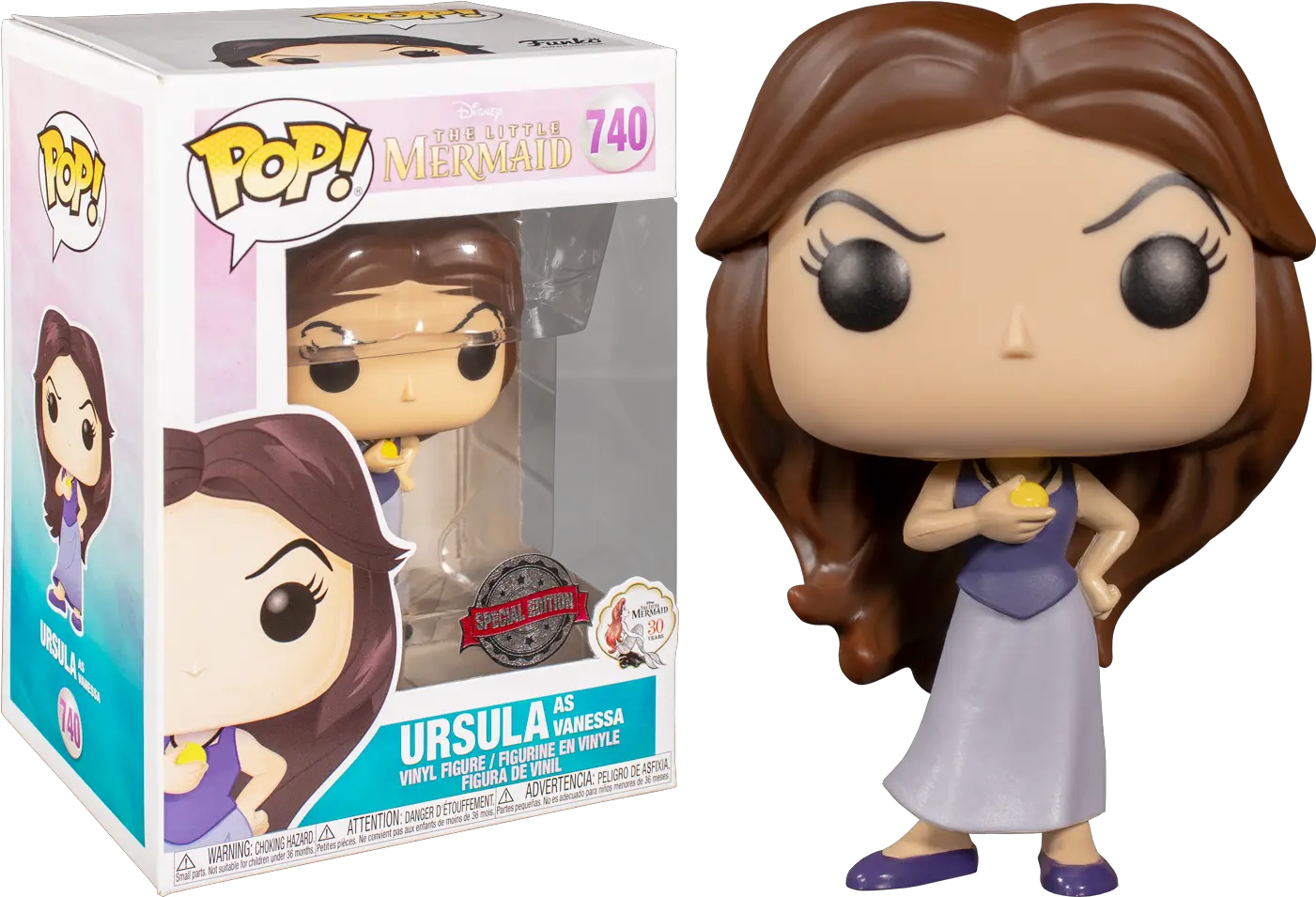 The Little Mermaid Ursula As Vanessa Pop Vinyl Figure Ursula As Vanessa Funko Png Ursula Png