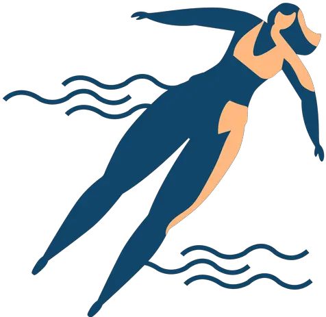 Woman Wave Swimming Detailed Silhouette Transparent Png Mujer Nadando Dibujo Png Swimming Png