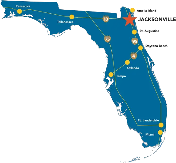 Mayo Clinic Florida Map Jacksonville Florida On Map Png Florida Map Png