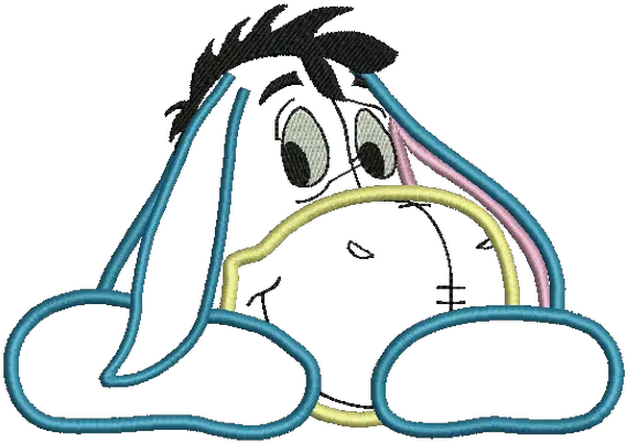 Eeyore Winnie The Pooh Character Applique Embroidery Designs Instant Download Cartoon Png Eeyore Transparent