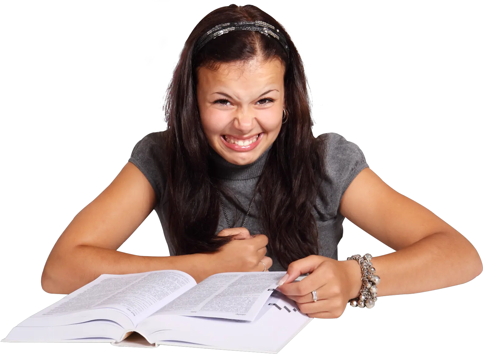 Girl Hates Reading Book Png Image Pngpix Girl Taking Books Png Reading Png