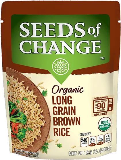 Seeds Of Change Organic Long Grain Brown Rice Seeds Of Change Png Rice Transparent