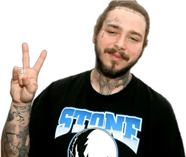 Post Malone Png Transparent Peace Sign Background