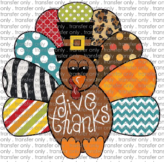 Siser Fall 131 Give Thanks Turkey Cartoon Png Turkey Transparent