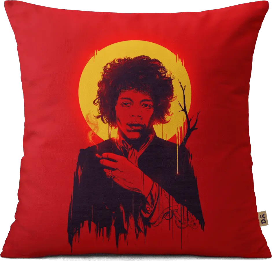 Dailyobjects Jimi Hendrix Red 16 Cushion Cover Buy Online Cushion Png Jimi Hendrix Png