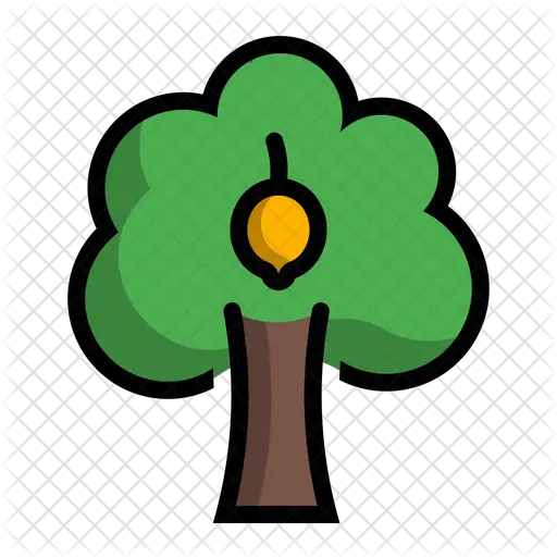 Lemon Tree Icon Of Colored Outline Clip Art Png Lemon Tree Png