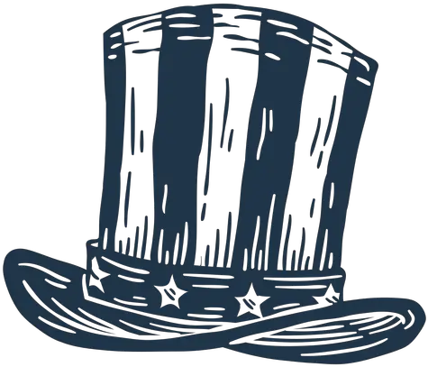 Uncle Sam American Hat Filled Stroke Badge Transparent Png Serveware Sam Icon